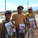 Distribution of Magazine Rising For Freedom in Syria and in the Diaspora.