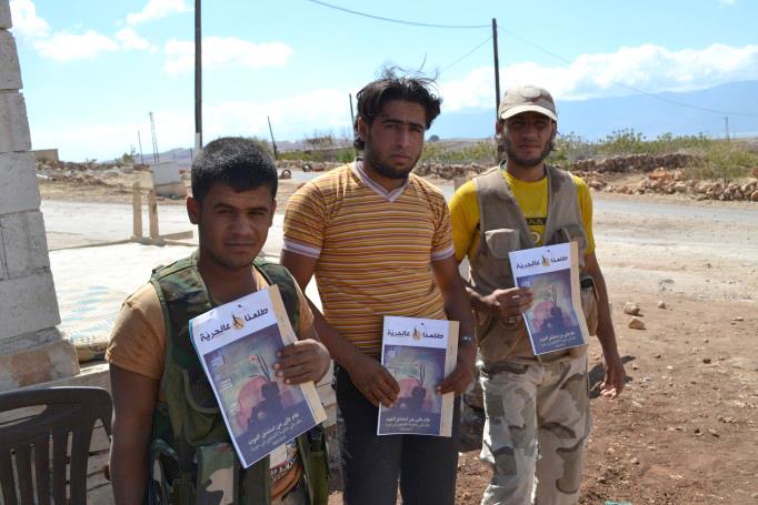 Distribution of Magazine Rising For Freedom in Syria and in the Diaspora (3)